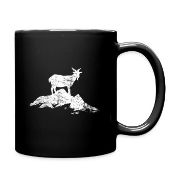 Ziege Klettern - Tasse einfarbig - Schwarz - Rechts