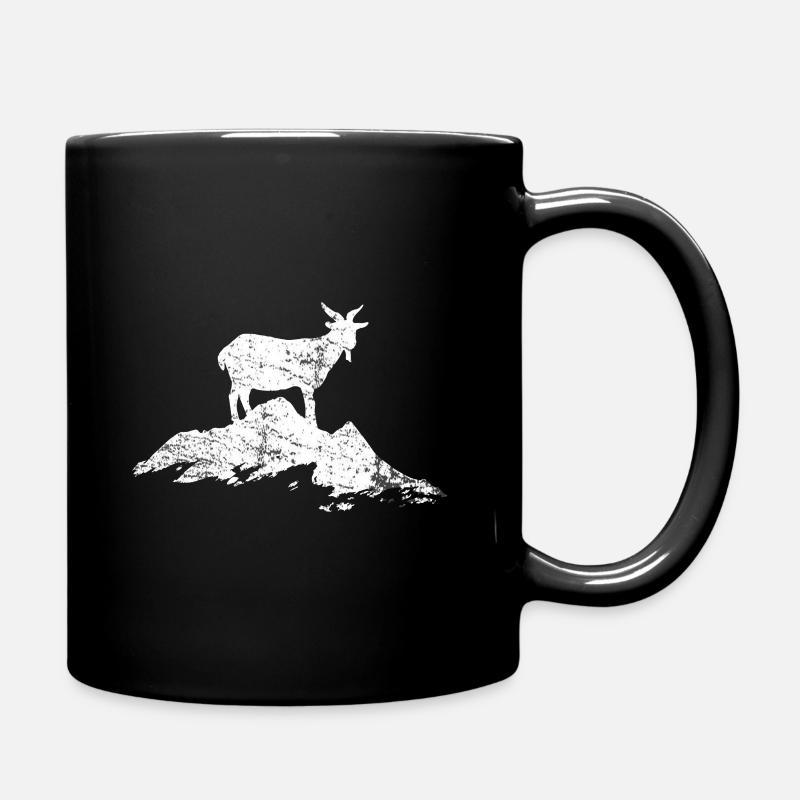 Ziege Klettern - Tasse einfarbig - Schwarz