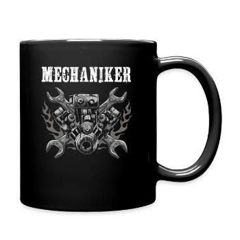 Mechaniker Tuner Auto Werkstatt Tuning Sprüche - Tasse einfarbig - Schwarz - Rechts