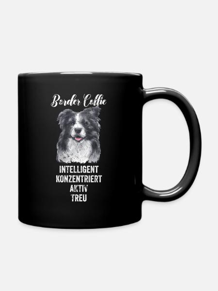 Border Collie - Tasse einfarbig - Schwarz