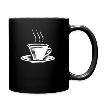 Kaffee - Tasse einfarbig - Schwarz - Rechts