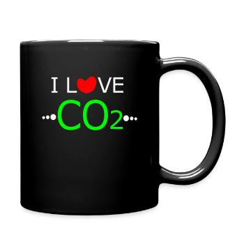 I Love Co2 Anti-Grün Dieselfahrer Klimawandel - Tasse einfarbig - Schwarz - Rechts