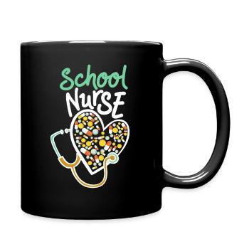 Krankenschwester Design, medizinische Grafik, Krankenschwester Anerkennung - Tasse einfarbig - Schwarz - Rechts