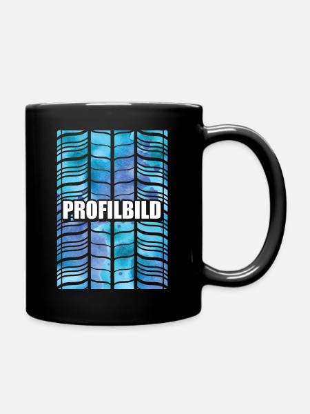Profilbild Reifen Wortwitz Profil Geschenkidee - Tasse einfarbig - Schwarz
