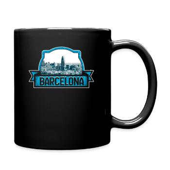 Barcelona - Tasse einfarbig - Schwarz - Rechts