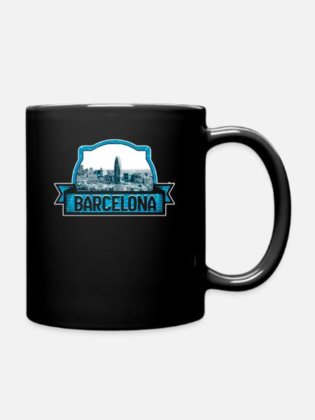 Barcelone - Mug uni - noir