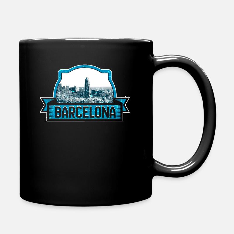 Barcelona - Tasse einfarbig - Schwarz