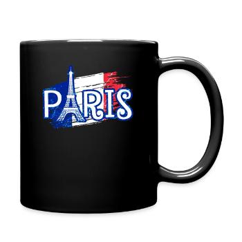 Paris Eiffelturm Frankreich - Tasse einfarbig - Schwarz - Rechts