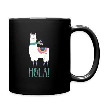 Lama Animal - Full Colour Mug - black - Right