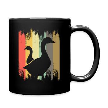 Gans - Tasse einfarbig - Schwarz - Rechts