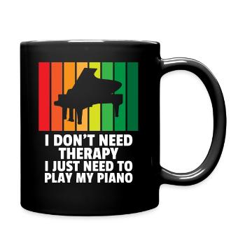 Piano Piano Pianiste Musicien Music Wings player - Mug uni - noir - Droite