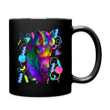 Horse favorite animal - Full Colour Mug - black - Right