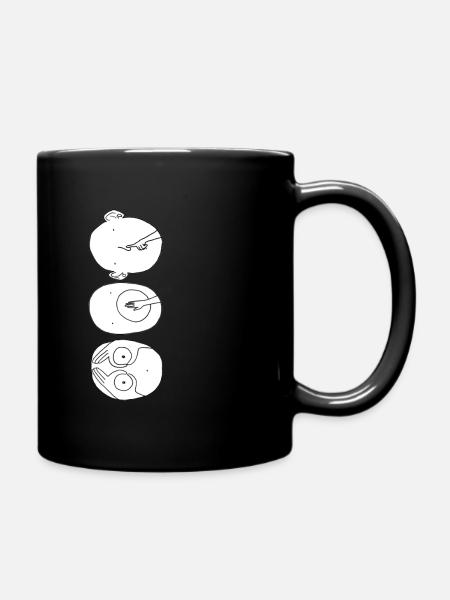 Les trois têtes - Mug uni - noir
