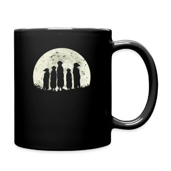 Suricates Famille - Mug uni - noir - Droite