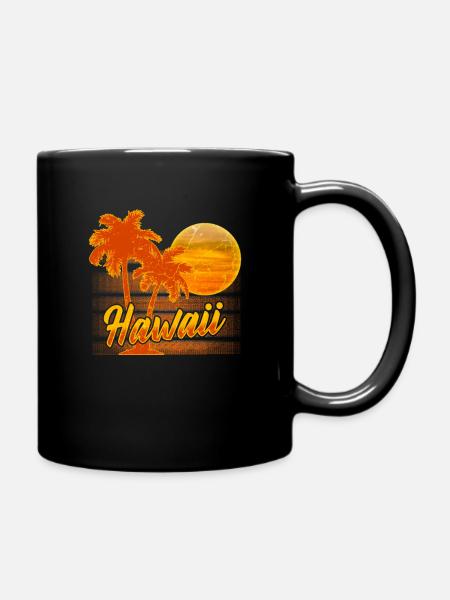 Hawaii - Tasse einfarbig - Schwarz