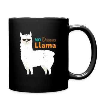Llama alpaca animal gift - Full Colour Mug - black - Right