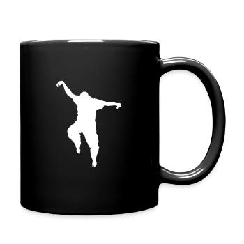 Afrikanischer Tanz Tänzer Tänzerin Silhouette - Tasse einfarbig - Schwarz - Rechts