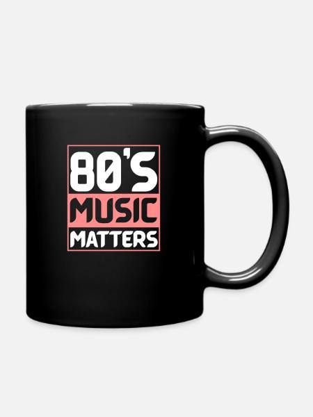80er - Tasse einfarbig - Schwarz
