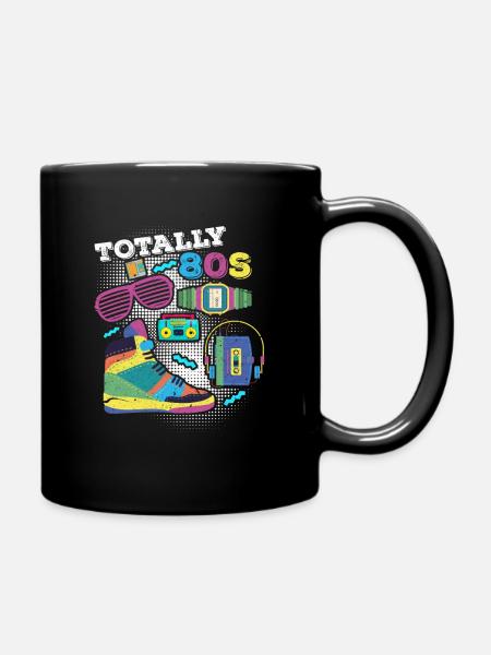 Cadeau baladeur boombox fête à thème années 80 années 80 - Mug uni - noir
