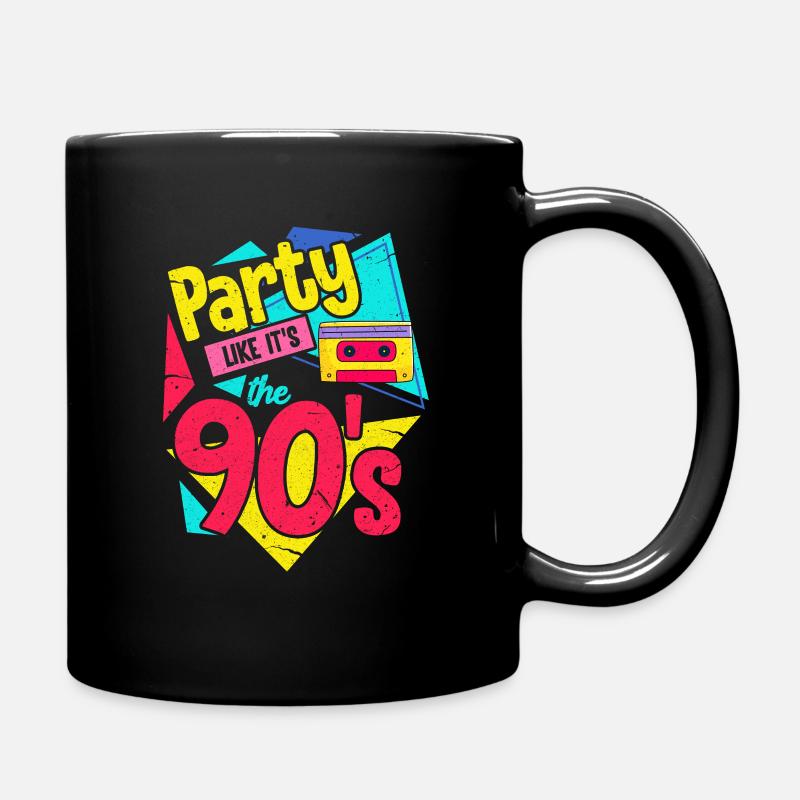 90er Jahre - Tasse einfarbig - Schwarz