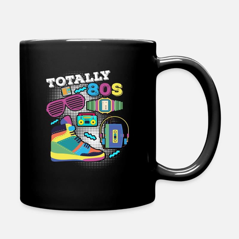 80er - Tasse einfarbig - Schwarz