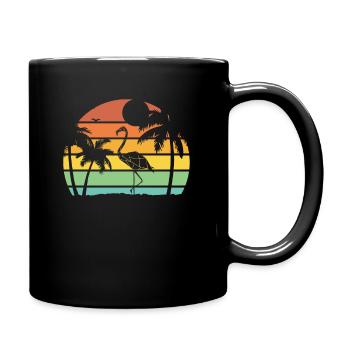 Été flamant rose - Mug uni - noir - Droite