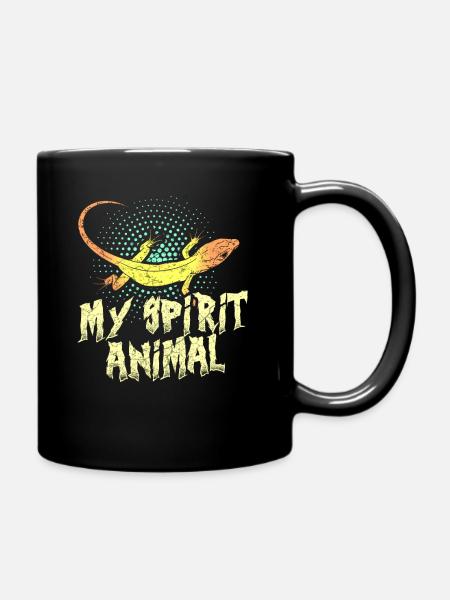 Eidechse Eidechsen - Tasse einfarbig - Schwarz