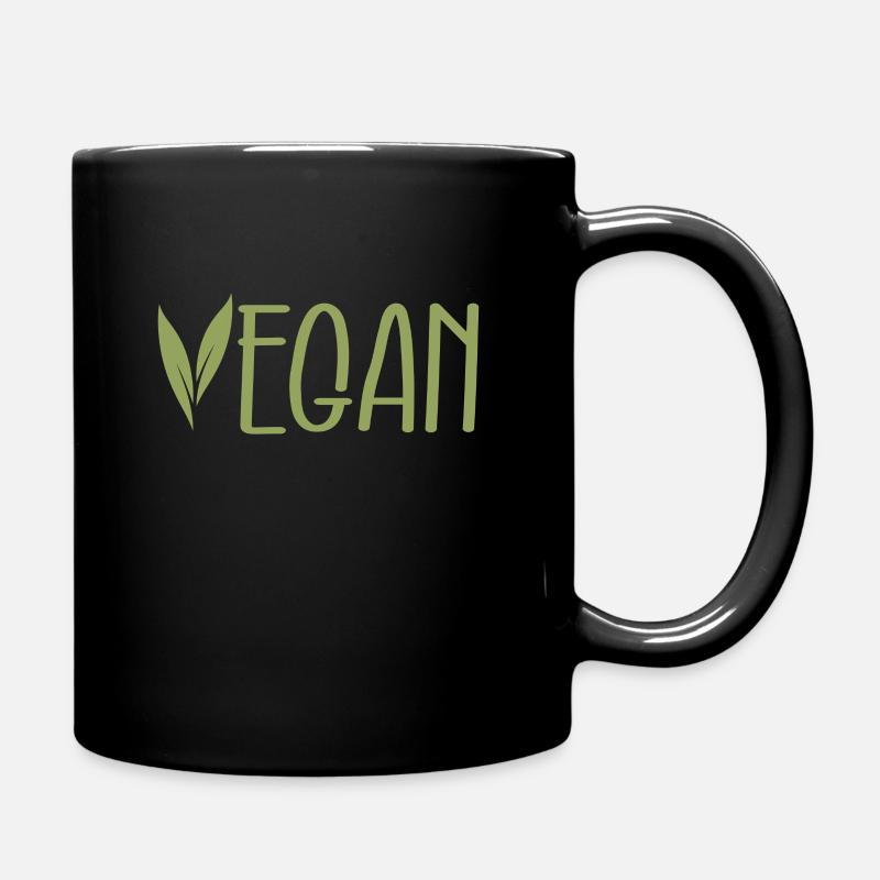 Vegan - Tasse einfarbig - Schwarz