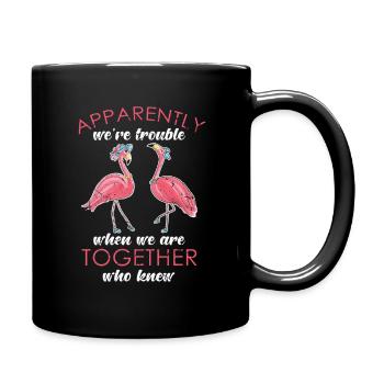 Flamingo - Tasse einfarbig - Schwarz - Rechts