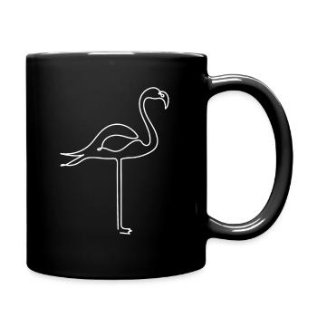 Flamingo - Tasse einfarbig - Schwarz - Rechts