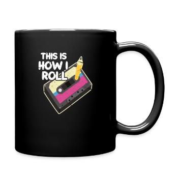 90er Jahre - Tasse einfarbig - Schwarz - Rechts