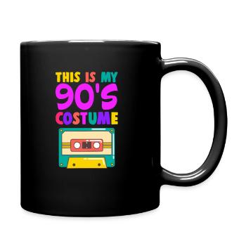 90er Jahre - Tasse einfarbig - Schwarz - Rechts