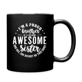 Frère et soeur Funny Sayings Cool Gift - Mug uni - noir - Droite