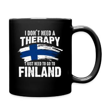 Finnland Ferien - Tasse einfarbig - Schwarz - Rechts