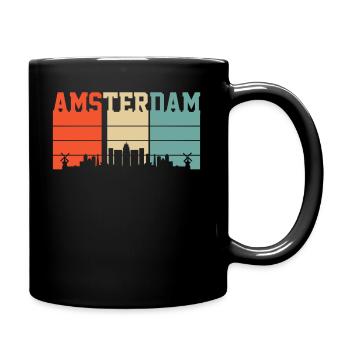 Amsterdam - Mug uni - noir - Droite