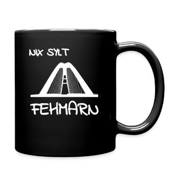 Nix Sylt Fehmarn Design Geschenkidee - Tasse einfarbig - Schwarz - Rechts