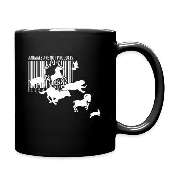 Défenseurs des animaux - Pas de produits Code-barres vegan - Mug uni - noir - Droite