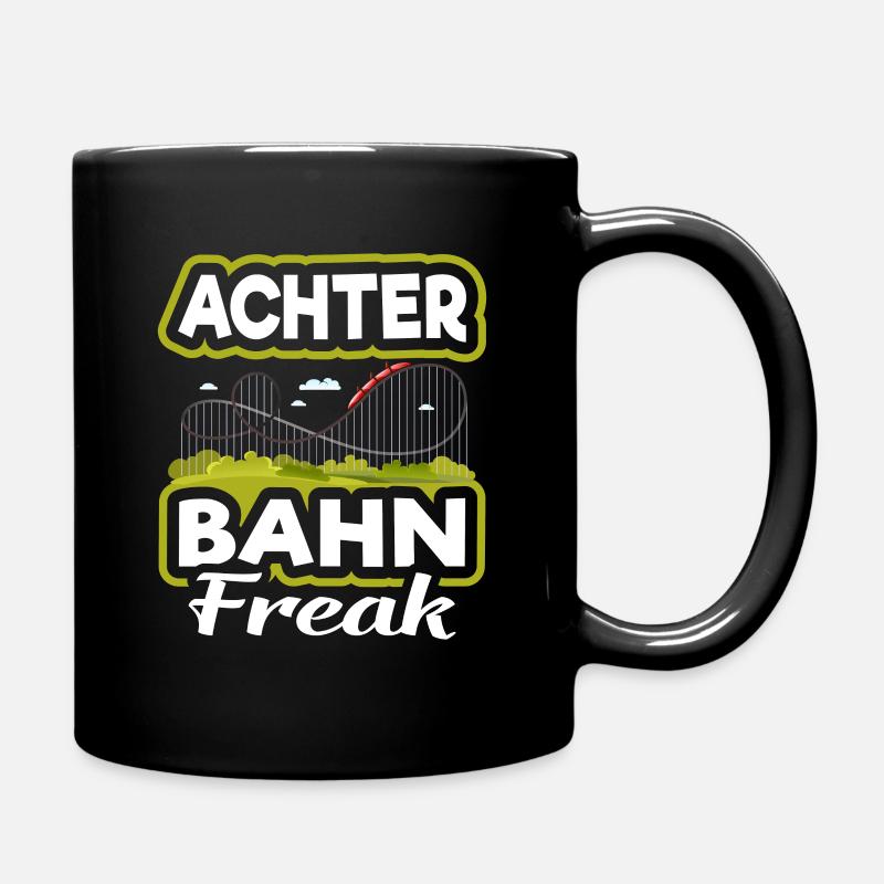 Achterbahn Freizeitpark - Tasse einfarbig - Schwarz