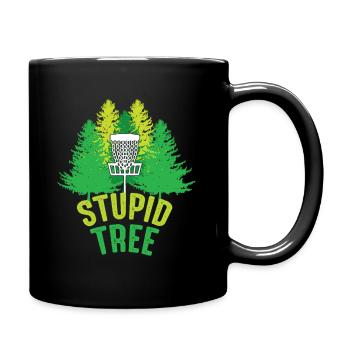 Disc Golf Frisbee Hobby Stupid Tree - Full Colour Mug - black - Right