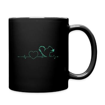 Battement de coeur d'écureuil - Mug uni - noir - Droite