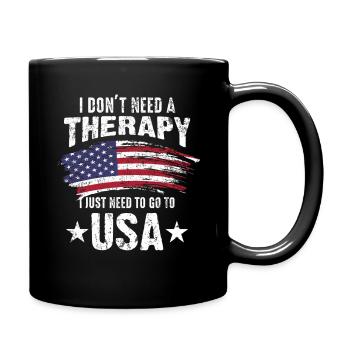 Cadeau drapeau de la nation USA - Mug uni - noir - Droite