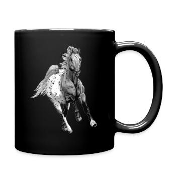 appaloosa horse horse riding horse foal - Full Colour Mug - black - Right