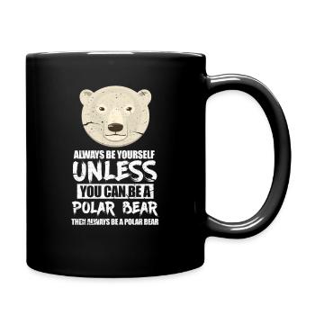 Polar bear - Full Colour Mug - black - Right