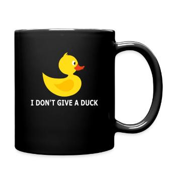 Duck rubber duck bath duck bathing toy gift - Full Colour Mug - black - Right