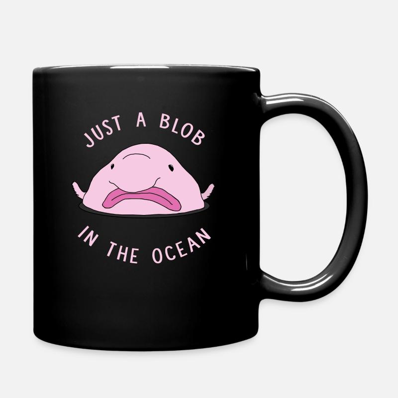 Blobfish Just A Blob in the Ocean - Full Colour Mug - black