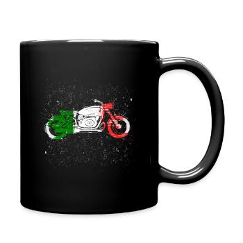 Italy flag classic motorcycle biker gift - Full Colour Mug - black - Right