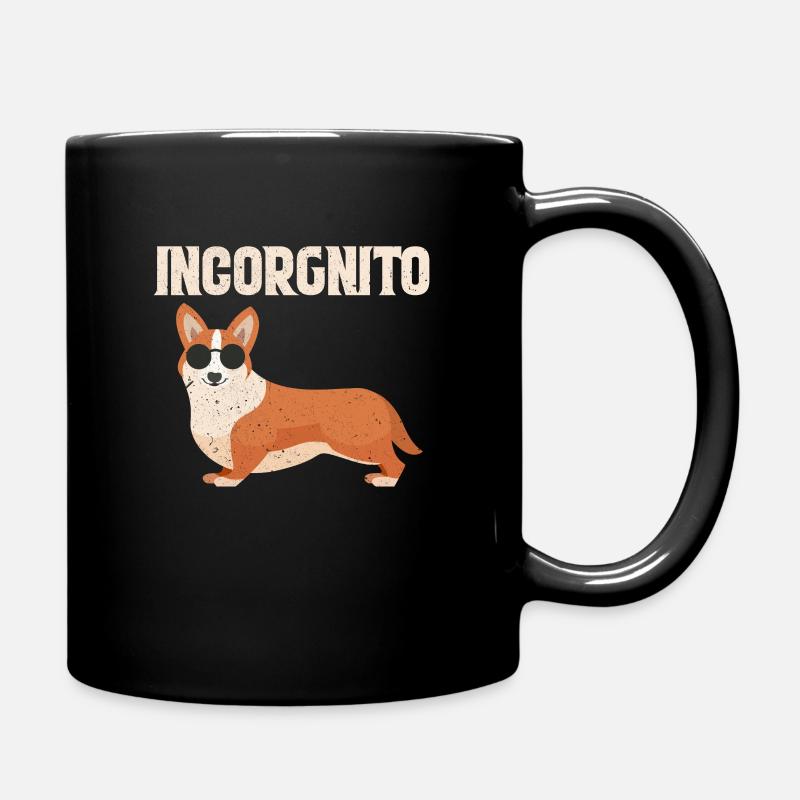 Corgi Wales Hund Welsh Corgi Pembroke Geschenk - Tasse einfarbig - Schwarz