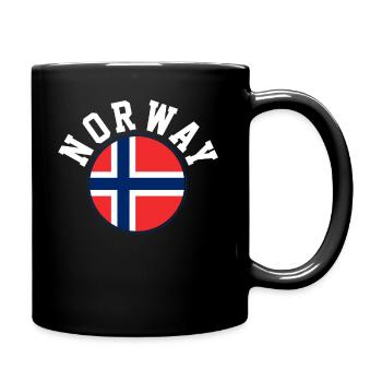 Norwegen - Tasse einfarbig - Schwarz - Rechts