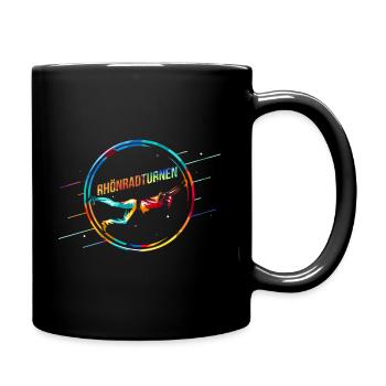 Rhönradturnen Geschenk - Tasse einfarbig - Schwarz - Rechts