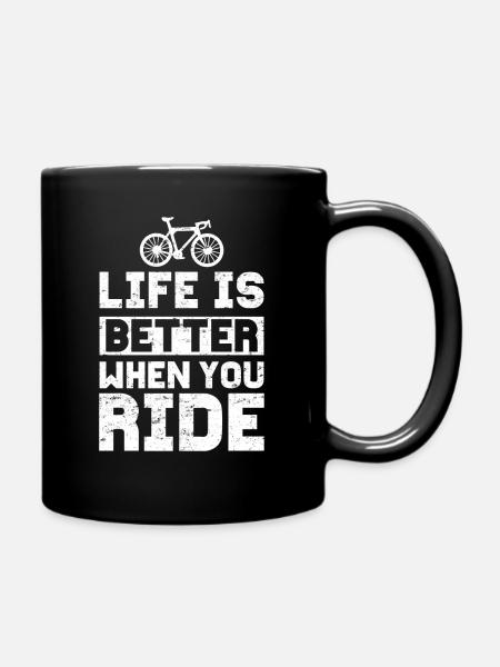 Radfahren Radfahren - Tasse einfarbig - Schwarz